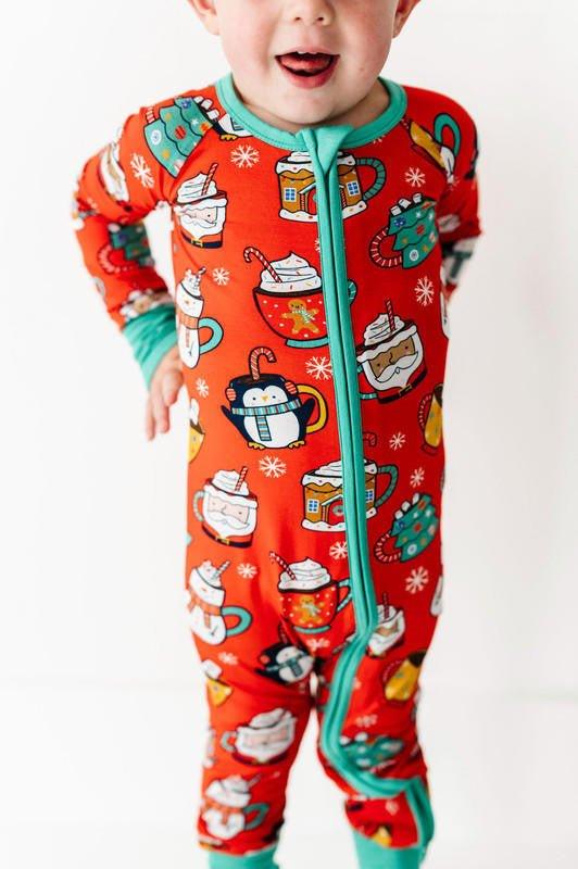 Bamboo Convertible Footie Romper - Wake Me Up Before You Cocoa (Mugs) - Image 5