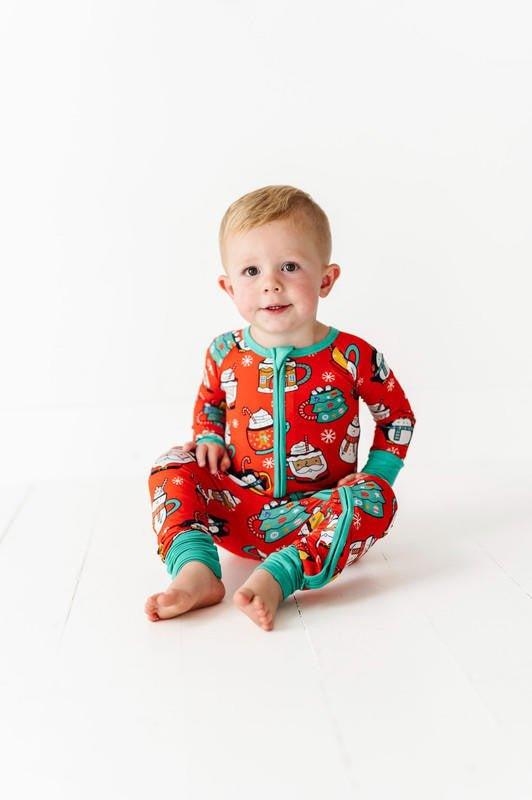 Bamboo Convertible Footie Romper - Wake Me Up Before You Cocoa (Mugs) - Image 7
