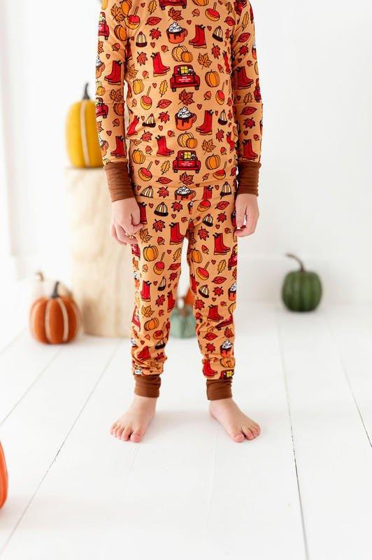 Bamboo Long Sleeve Pajama Set - Autumn Truck - Image 5