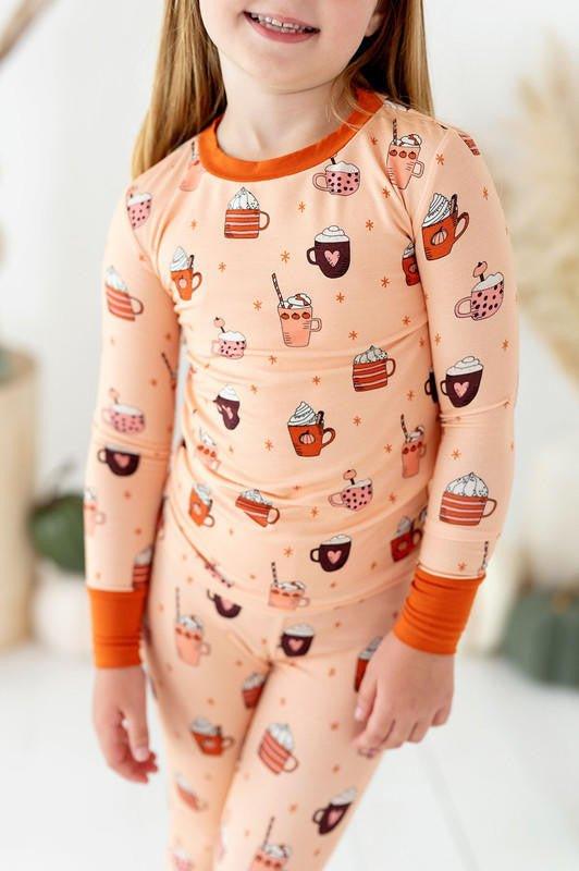 Bamboo Long Sleeve Pajama Set - Pumpkin Spice - Image 2