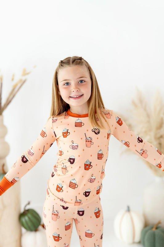 Bamboo Long Sleeve Pajama Set - Pumpkin Spice - Image 3