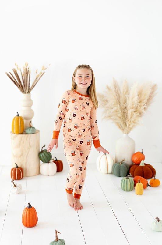 Bamboo Long Sleeve Pajama Set - Pumpkin Spice - Image 4