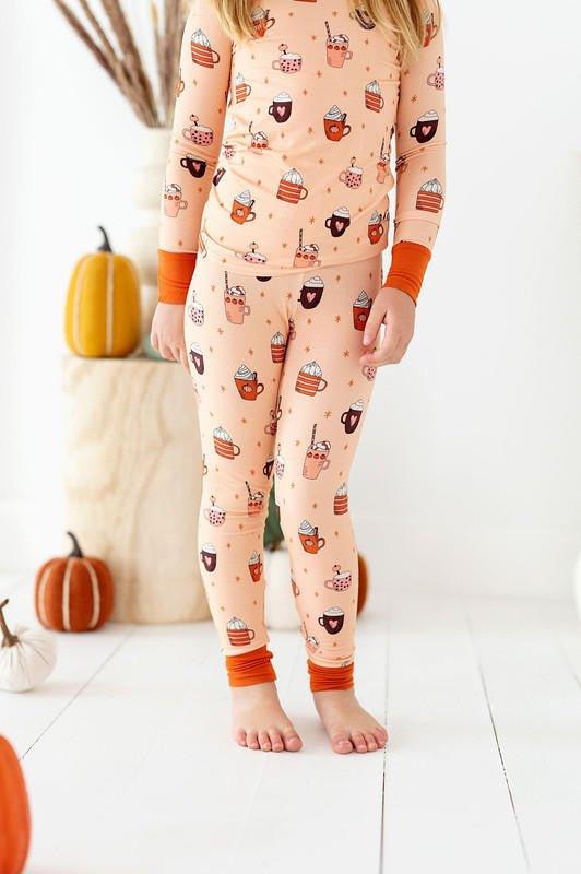 Bamboo Long Sleeve Pajama Set - Pumpkin Spice - Image 5