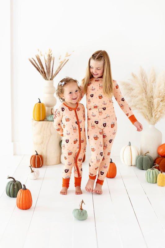 Bamboo Long Sleeve Pajama Set - Pumpkin Spice - Image 6