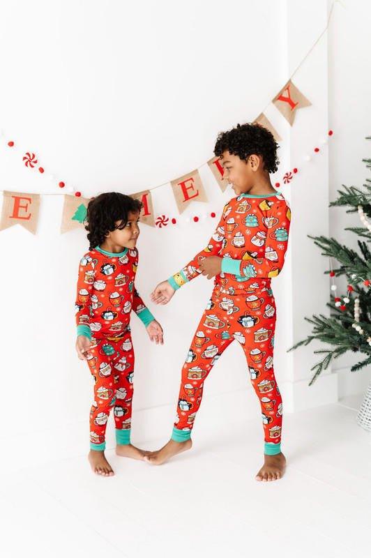 Bamboo Long Sleeve Pajama Set - Wake Me Up Before You Cocoa (Mugs) - Image 5