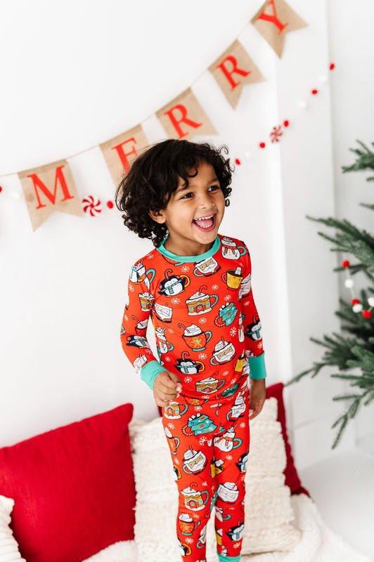 Bamboo Long Sleeve Pajama Set - Wake Me Up Before You Cocoa (Mugs) - Image 6