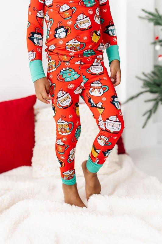 Bamboo Long Sleeve Pajama Set - Wake Me Up Before You Cocoa (Mugs) - Image 7