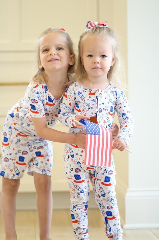 Bamboo Convertible Footie Romper - Fourth of July - Image 5