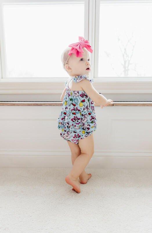 Girl's Bamboo Bubble Romper - It's a Waterful Life - Image 6