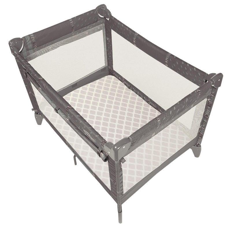 Ben & Noa Cotton Flannel Playard Sheet - Grey Lattice - Image 2