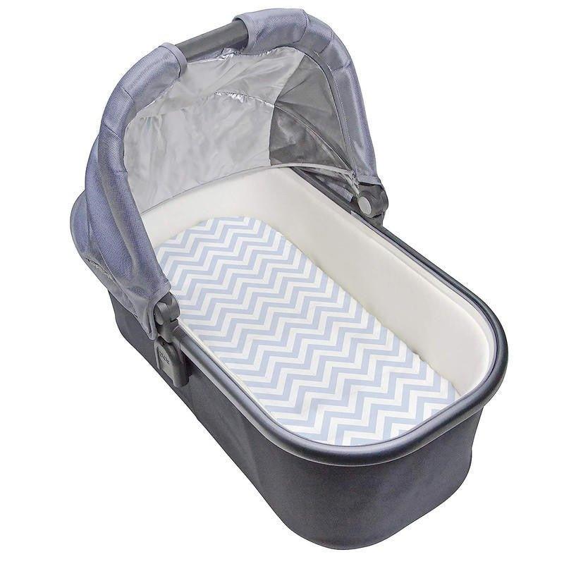 Cotton Flannel Bassinet Sheet - Blue Chevron - Image 2