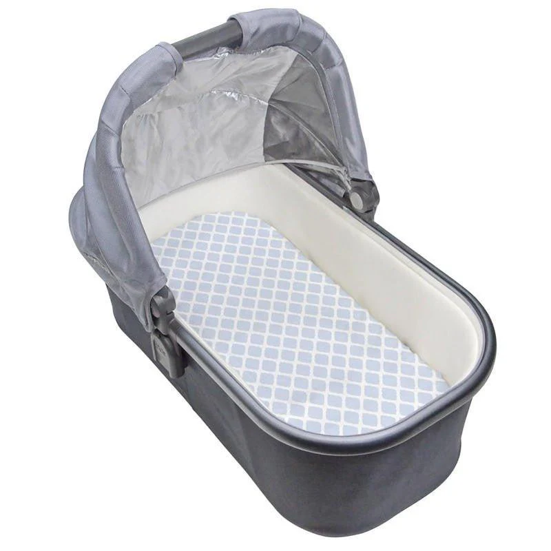 Cotton Flannel Bassinet Sheet - Blue Lattice - Image 2