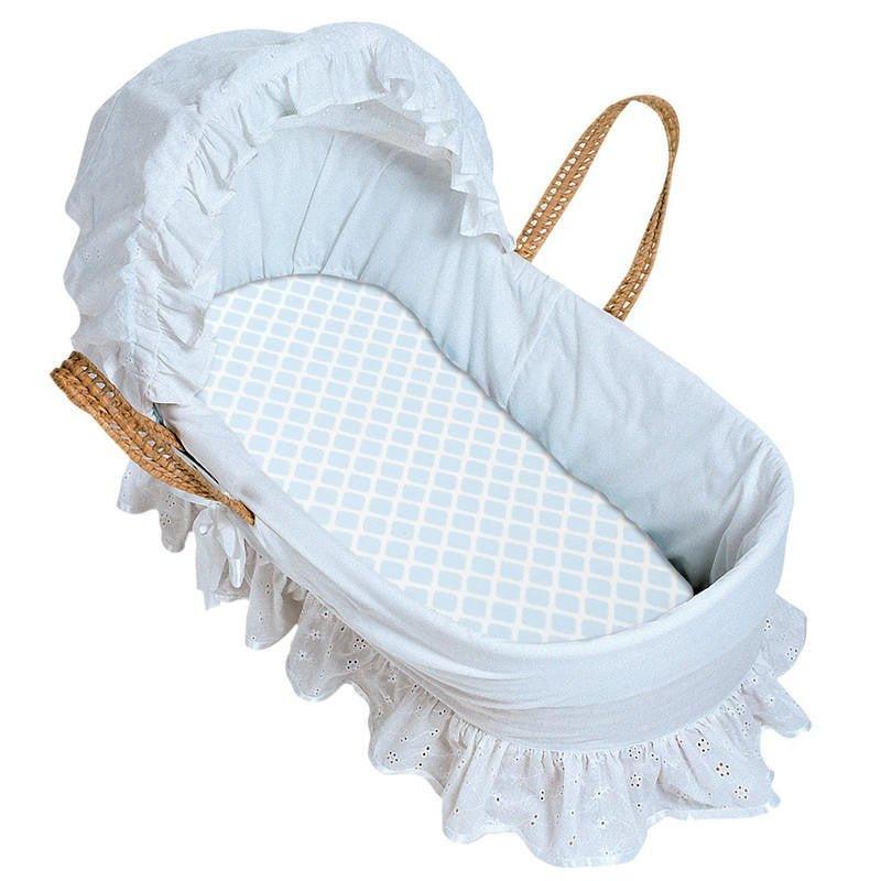 Cotton Flannel Bassinet Sheet, Grey Lattice - One Size - Image 2