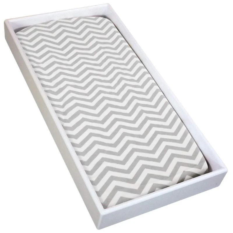 Cotton Flannel Changing Pad Cover, Grey Chevron - One Size - Image 4