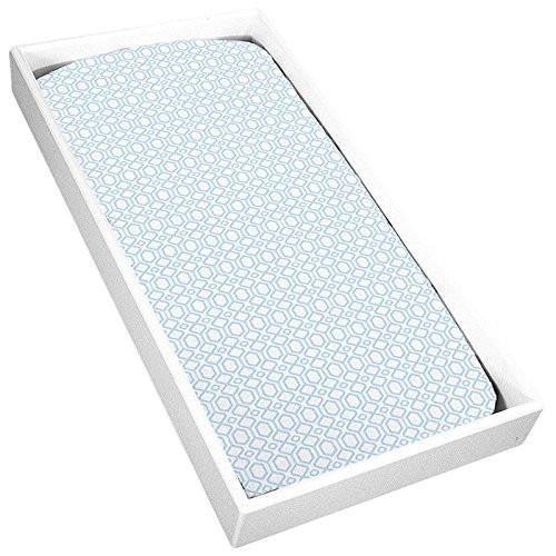 Cotton Flannel Changing Pad Cover, Octagon Blue - One Size - Image 2