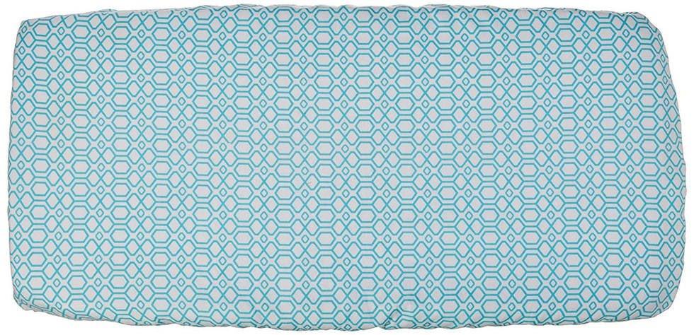 Cotton Flannel Changing Pad Cover, Octagon Turquoise - One Size - Image 2