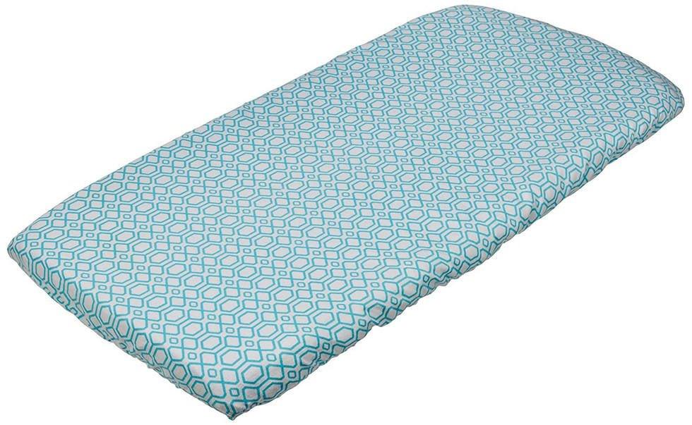 Cotton Flannel Changing Pad Cover, Octagon Turquoise - One Size - Image 3