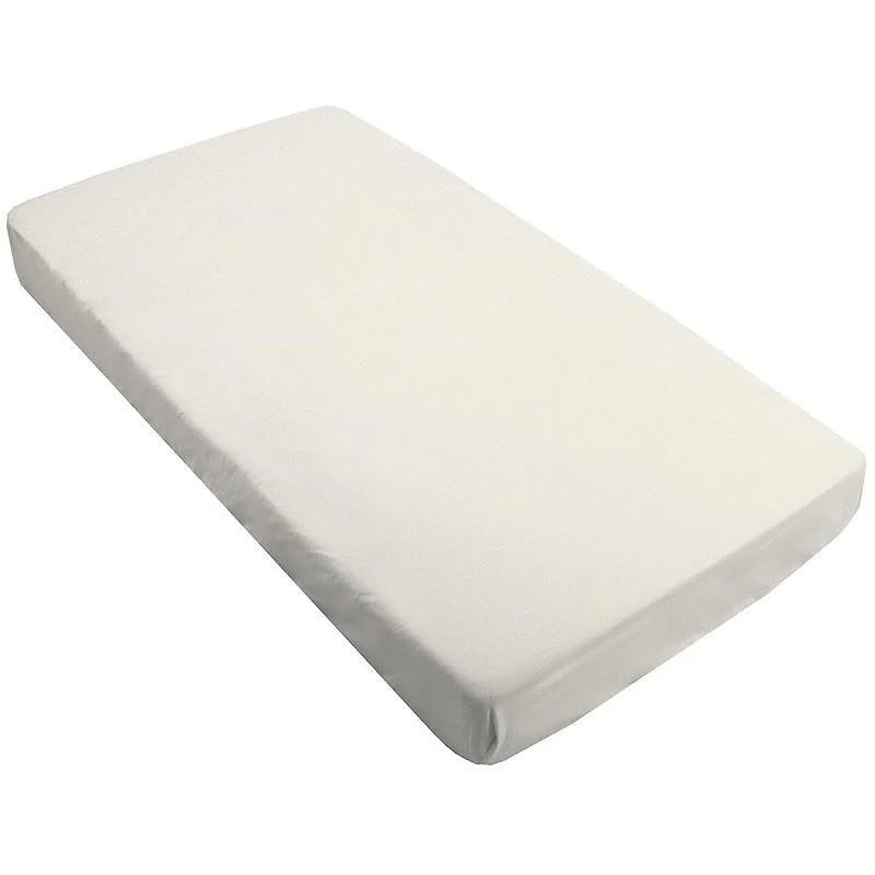 Solid Ben & Noa Cotton Percale Crib Sheet - Ecru - Image 2