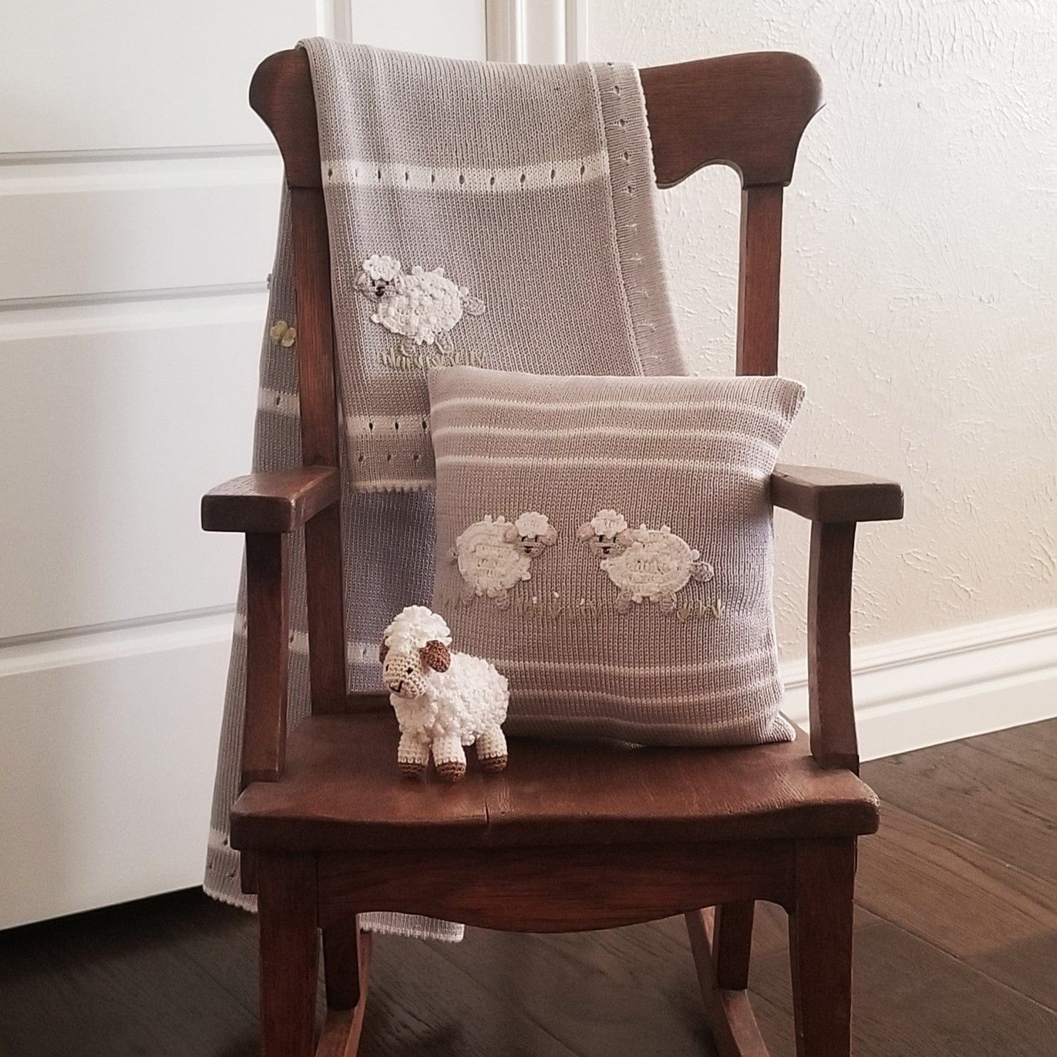 Lamb Baby Blanket, Grey - Image 2