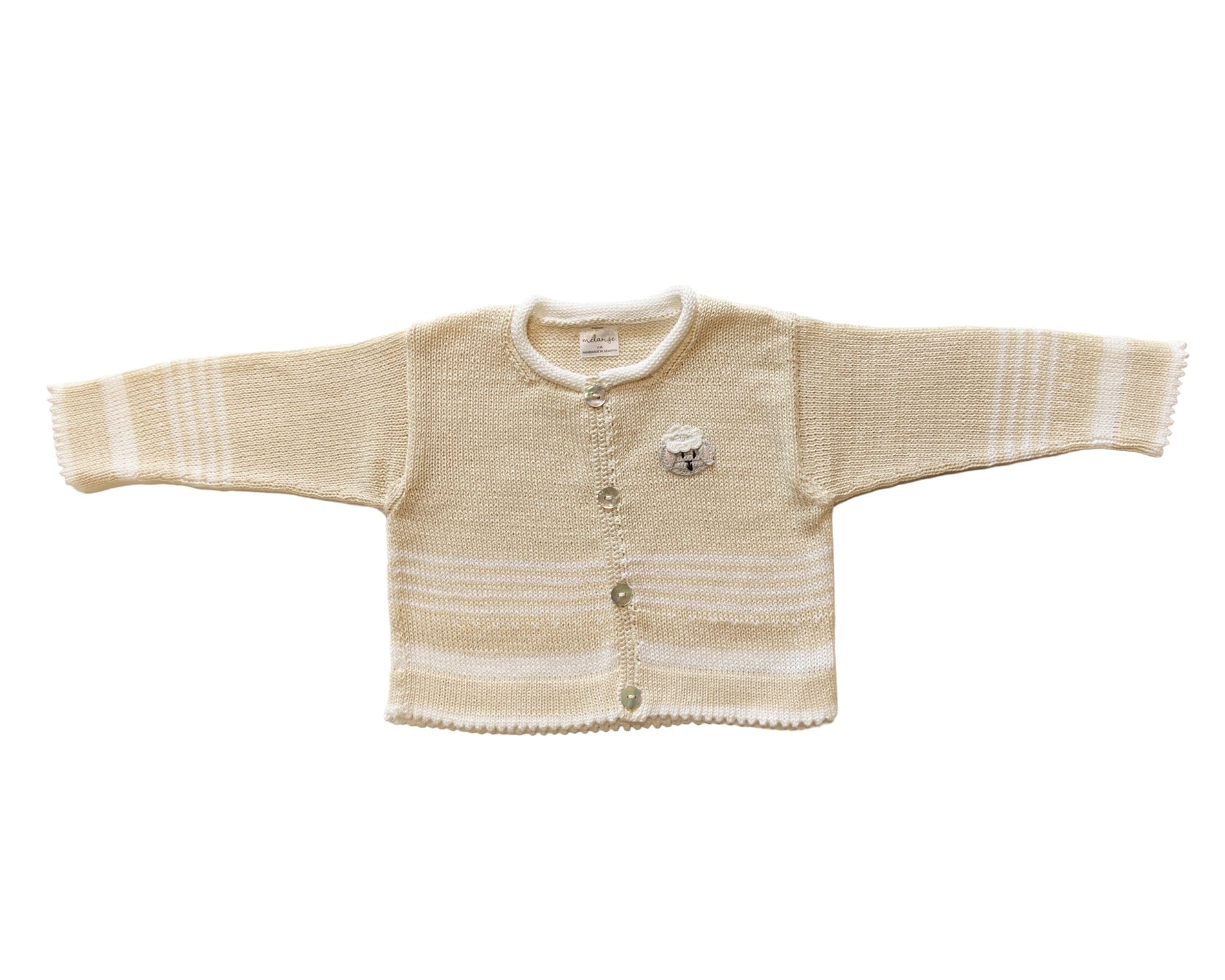 Lamb Cardigan, Ecru, Boys - Image 2