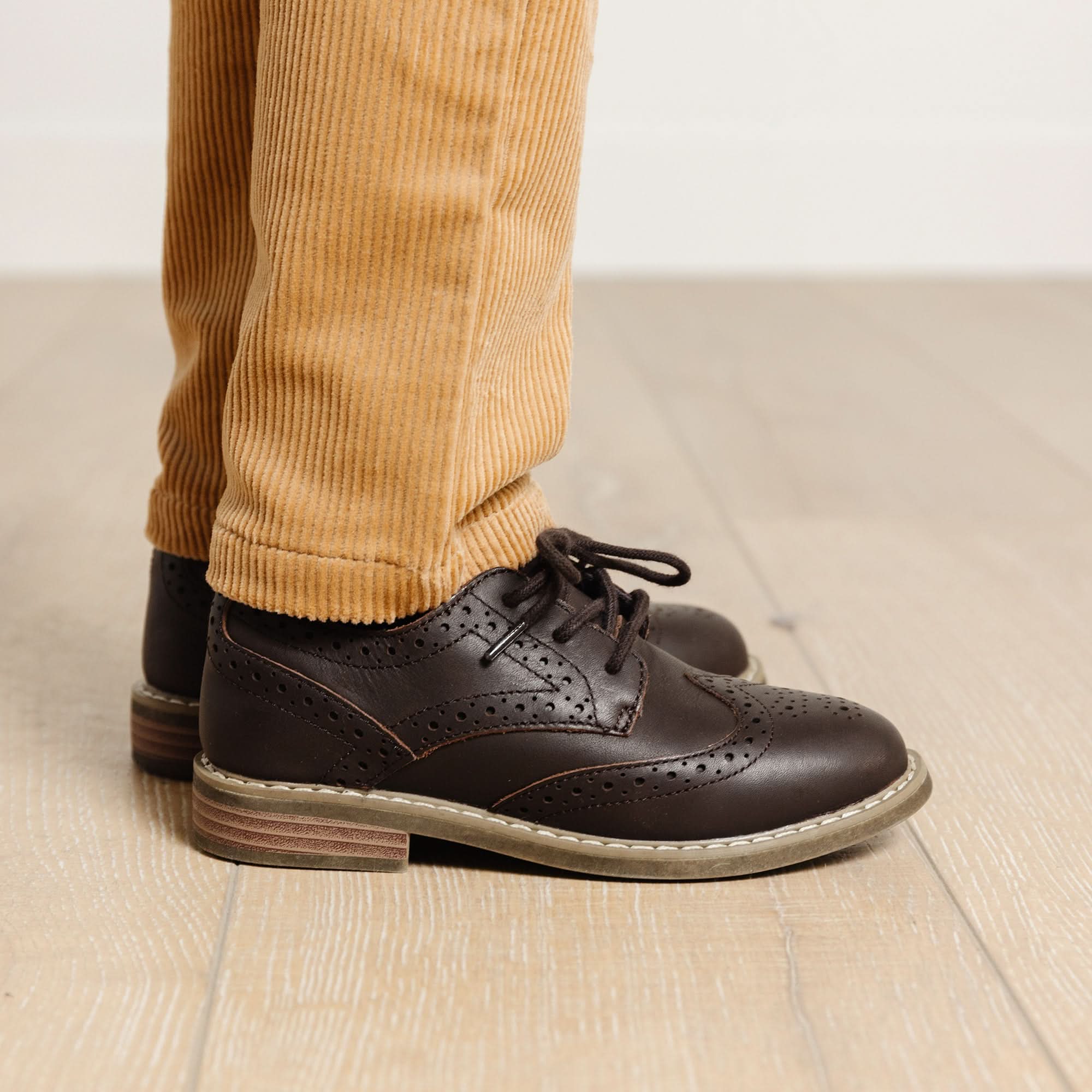 Leather Wingtip Oxford - Dark Brown - Image 4
