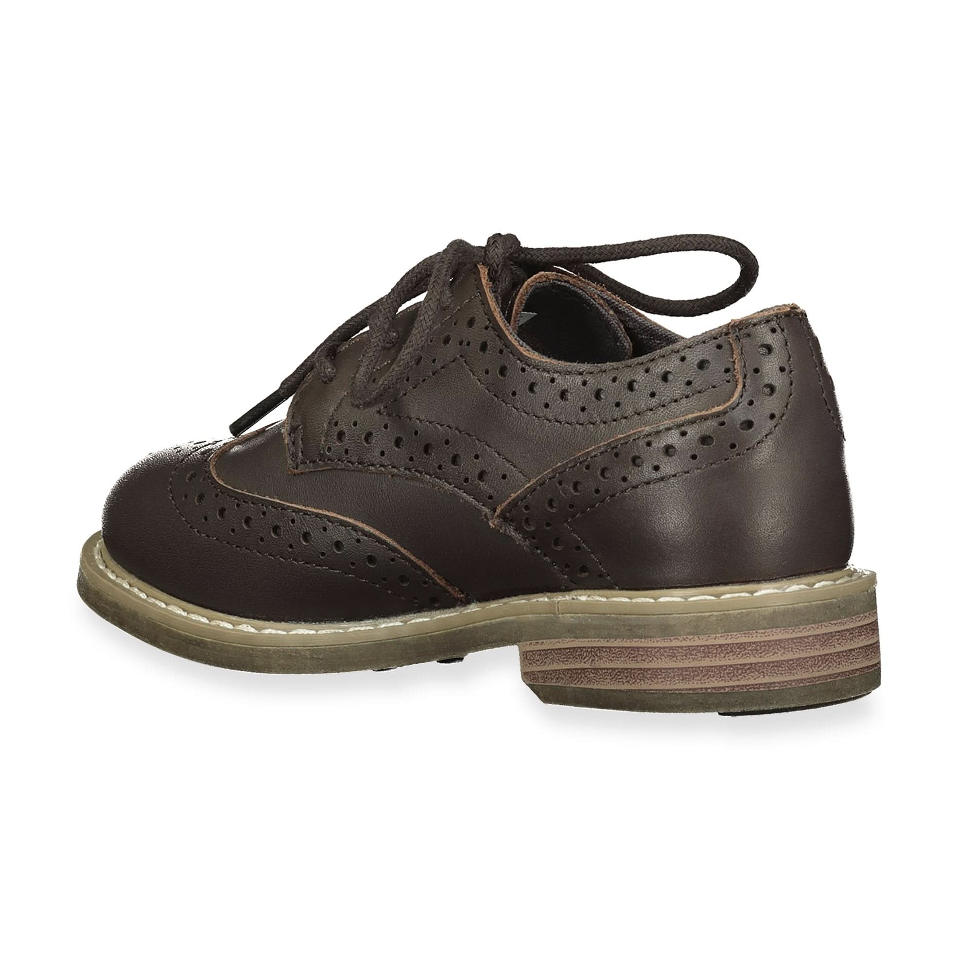 Leather Wingtip Oxford - Dark Brown - Image 6