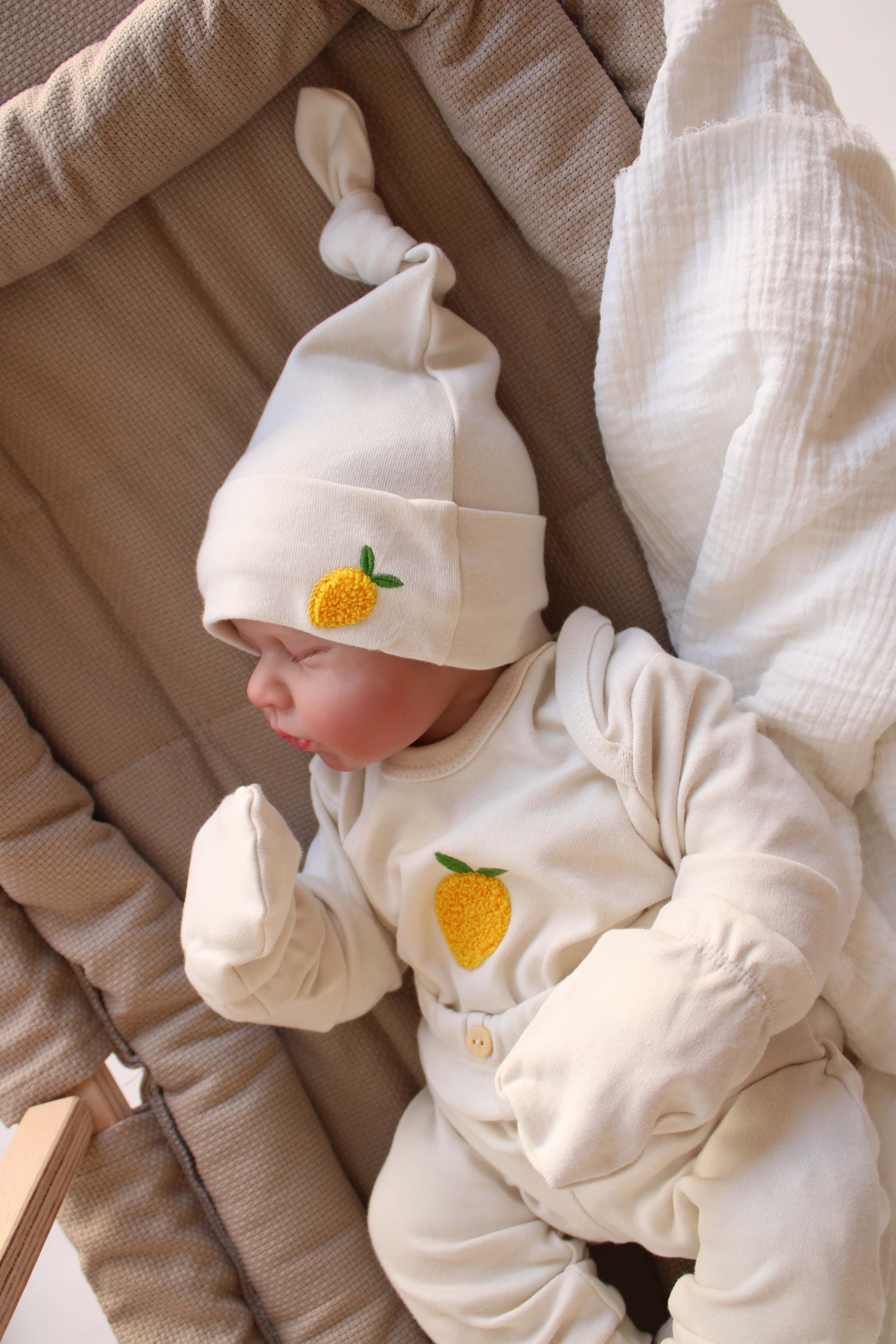 Lemon Patterned 5 Piece Newborn Set - Image 4