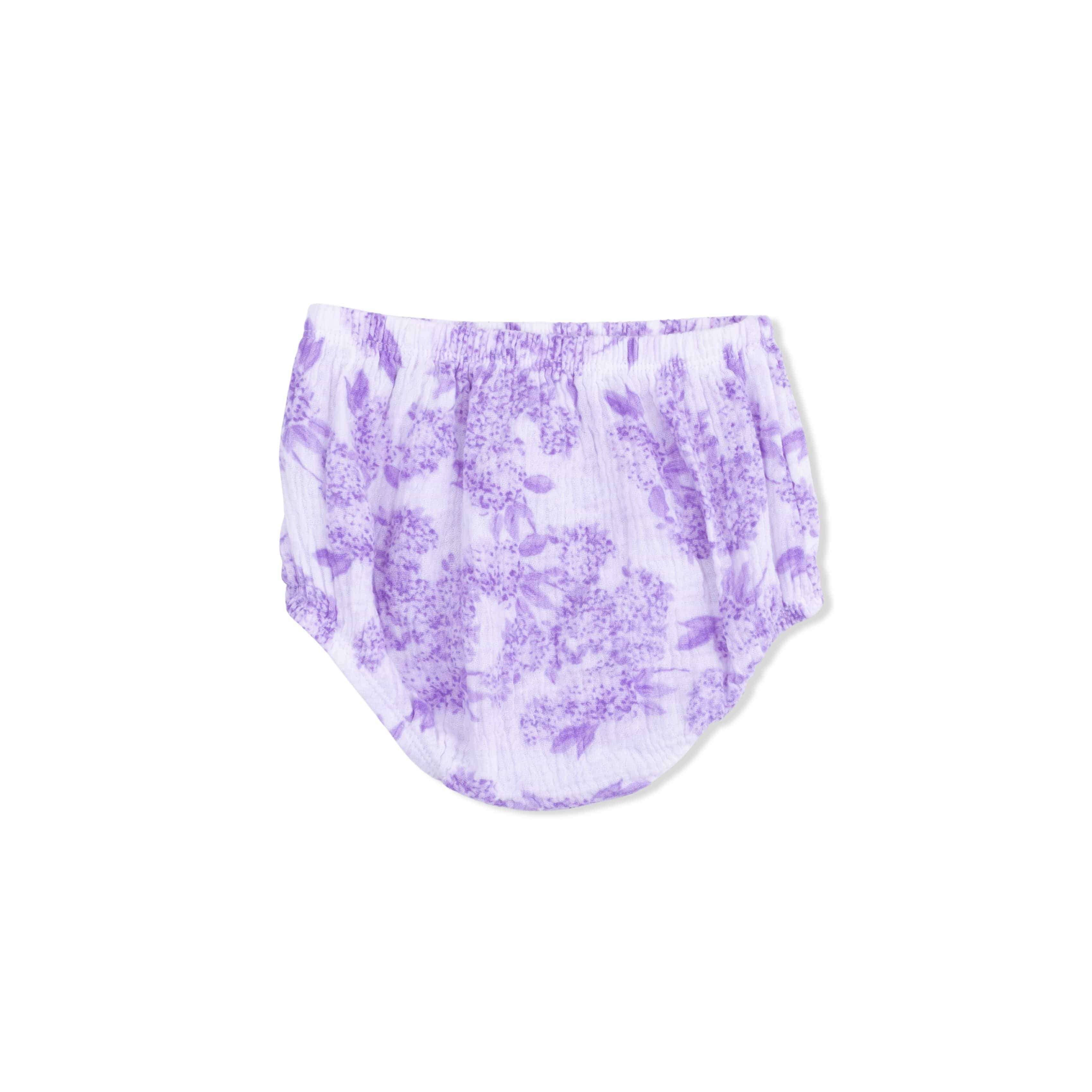 Smocked Sundress with Bloomer - Lilac Floral - Image 5