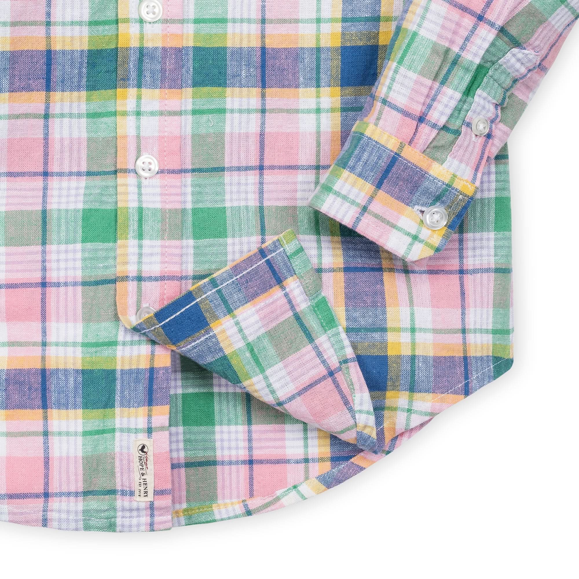 Linen Button Down Shirt - Flower Show Plaid - Image 5