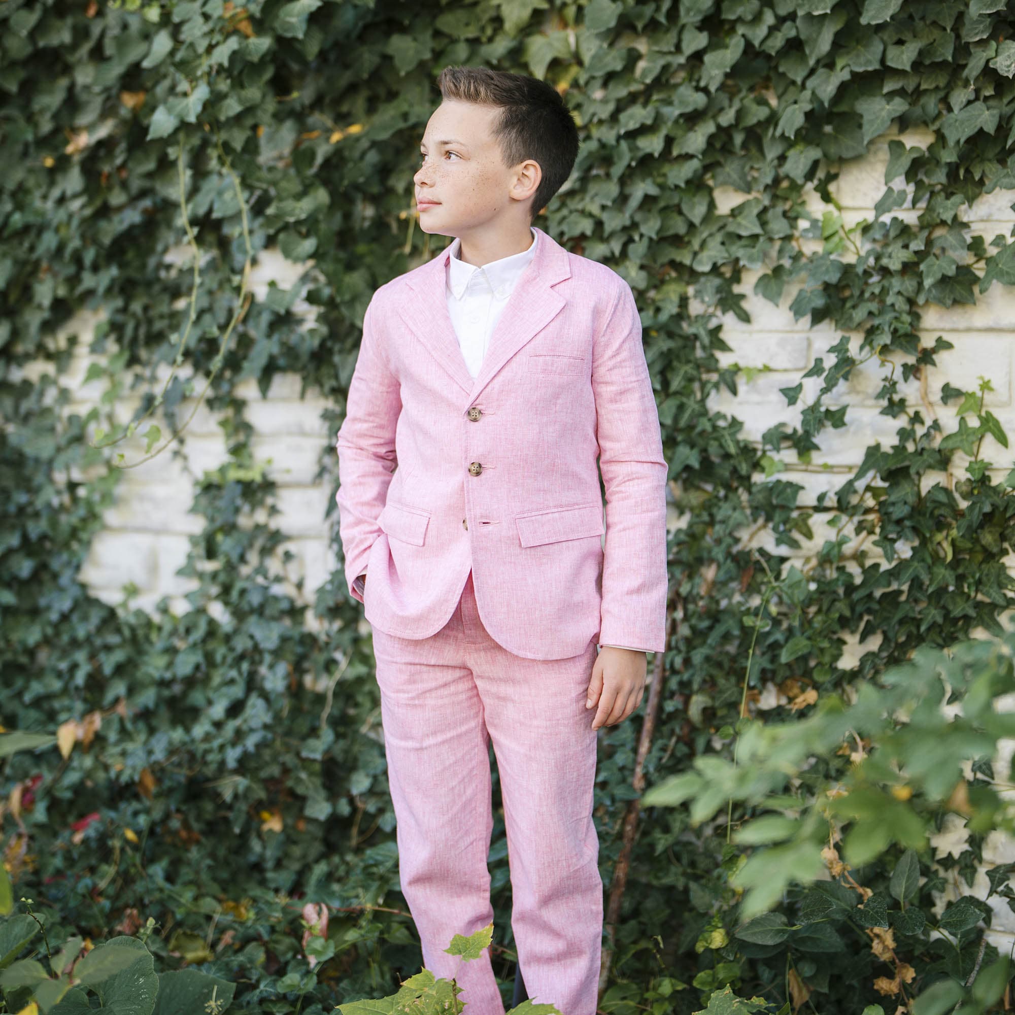 Linen Suit Pant - Rose Linen - Image 2