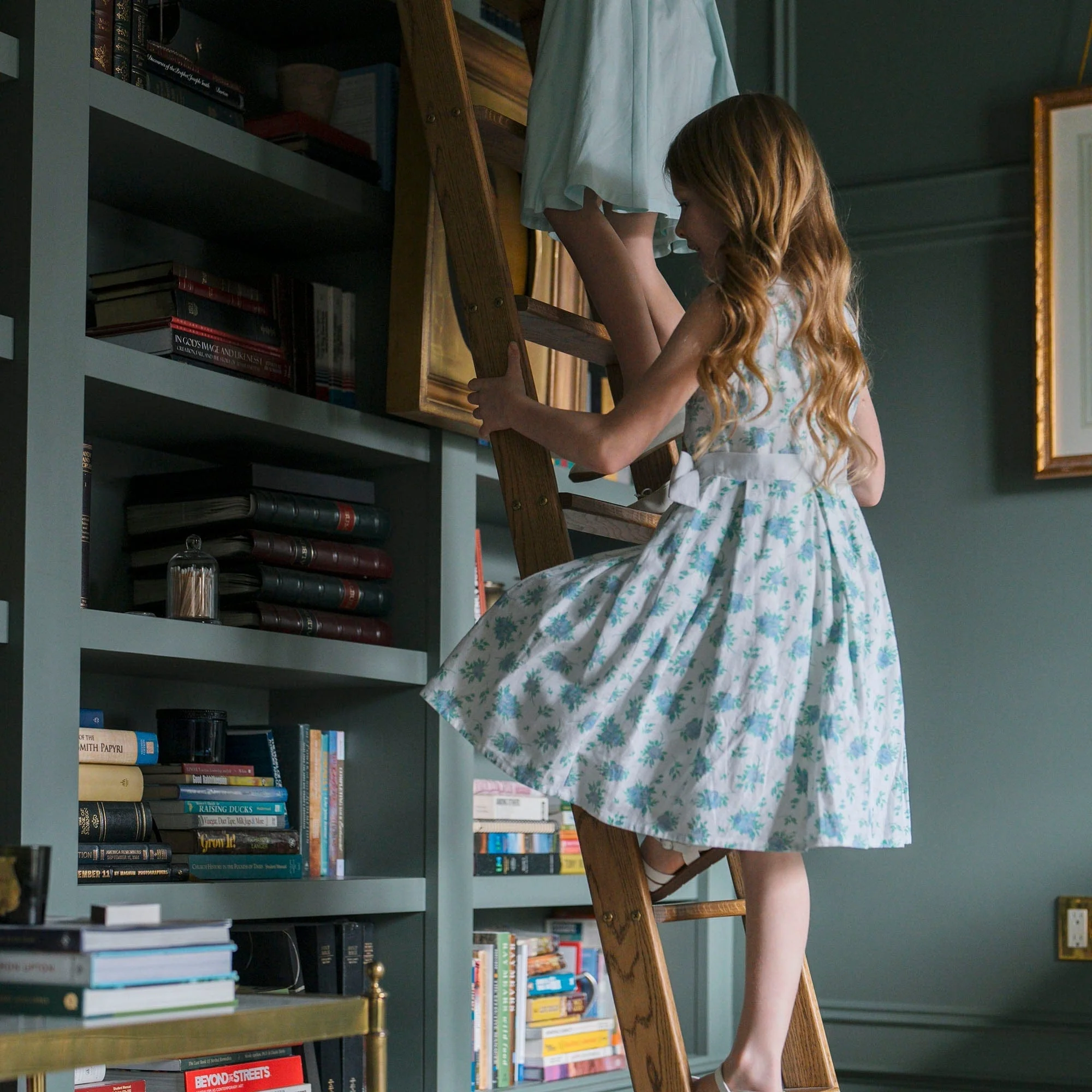 Linen Tea Dress - Coastal Cottage Floral - Image 2