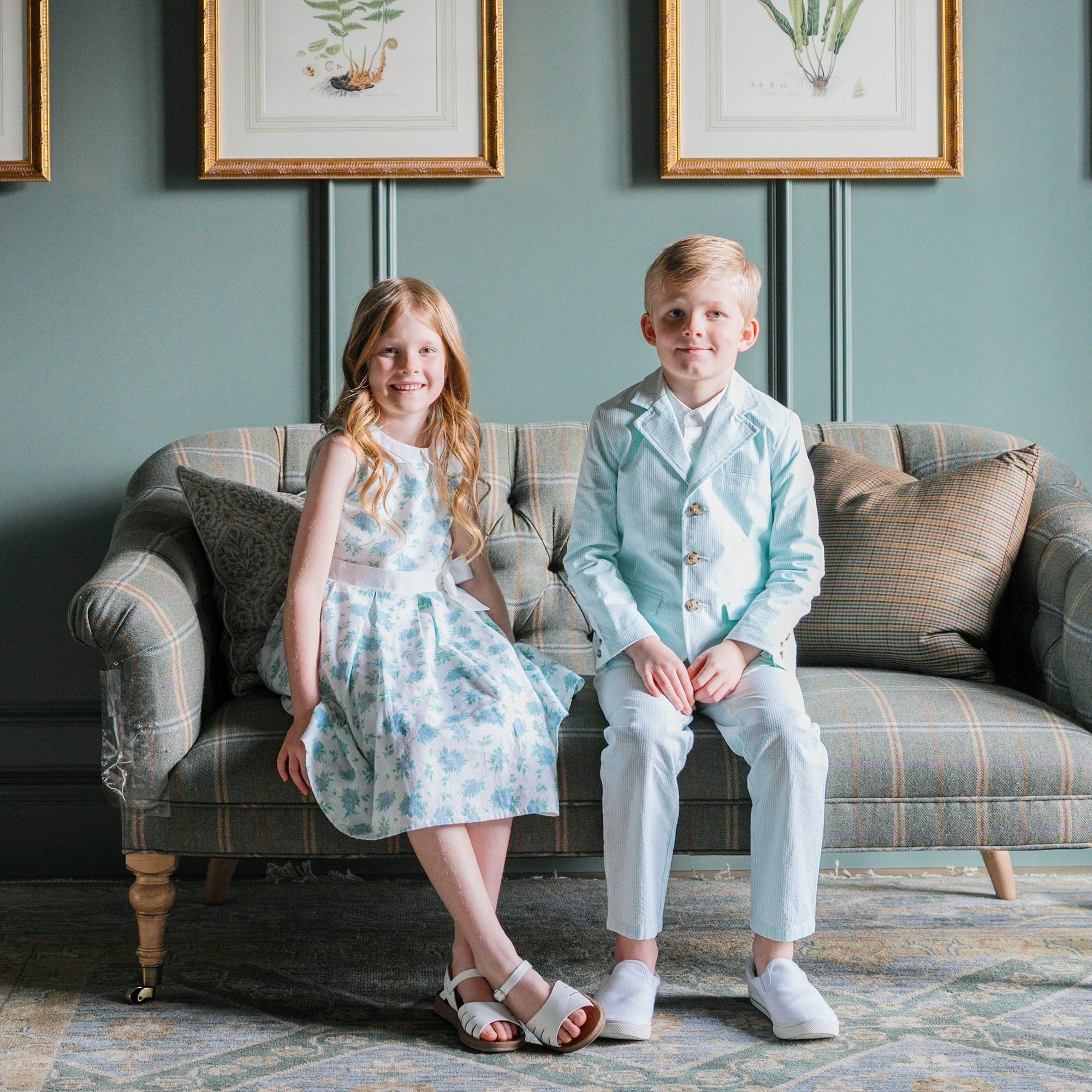 Linen Tea Dress - Coastal Cottage Floral - Image 4