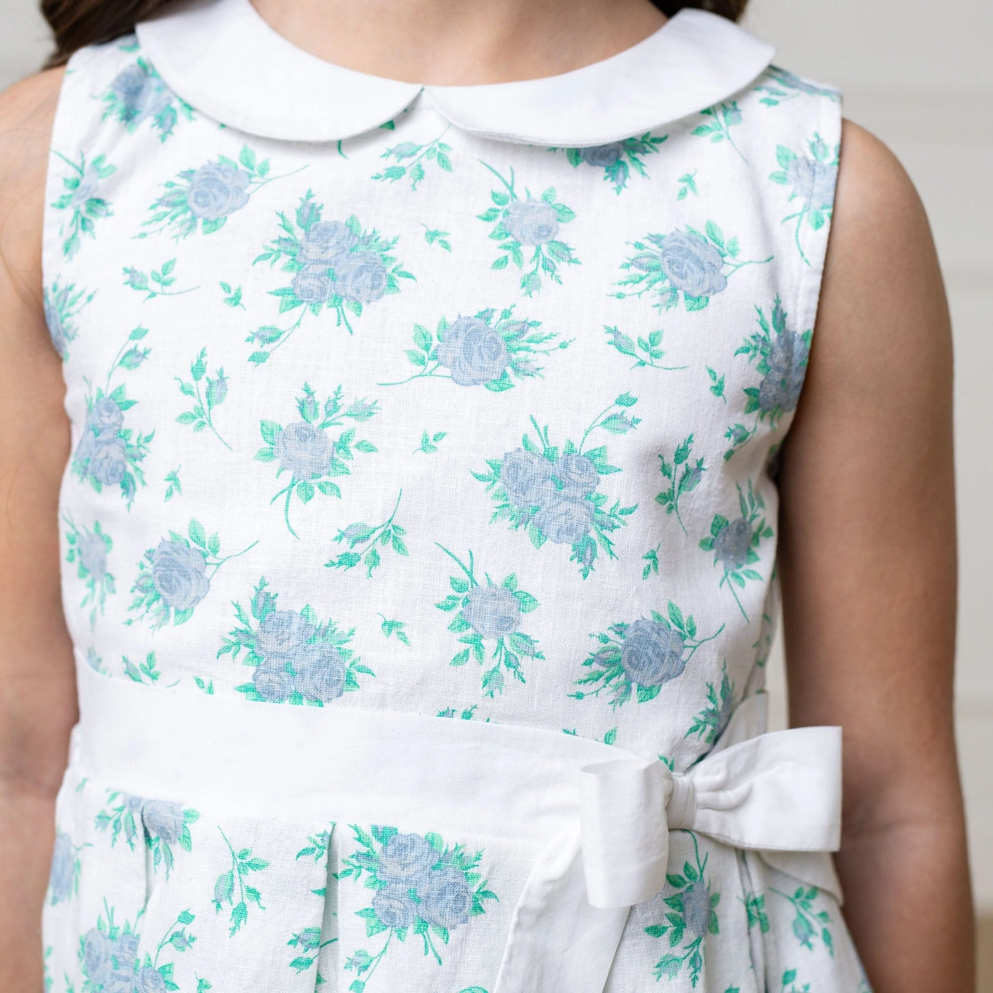 Linen Tea Dress - Coastal Cottage Floral - Image 7