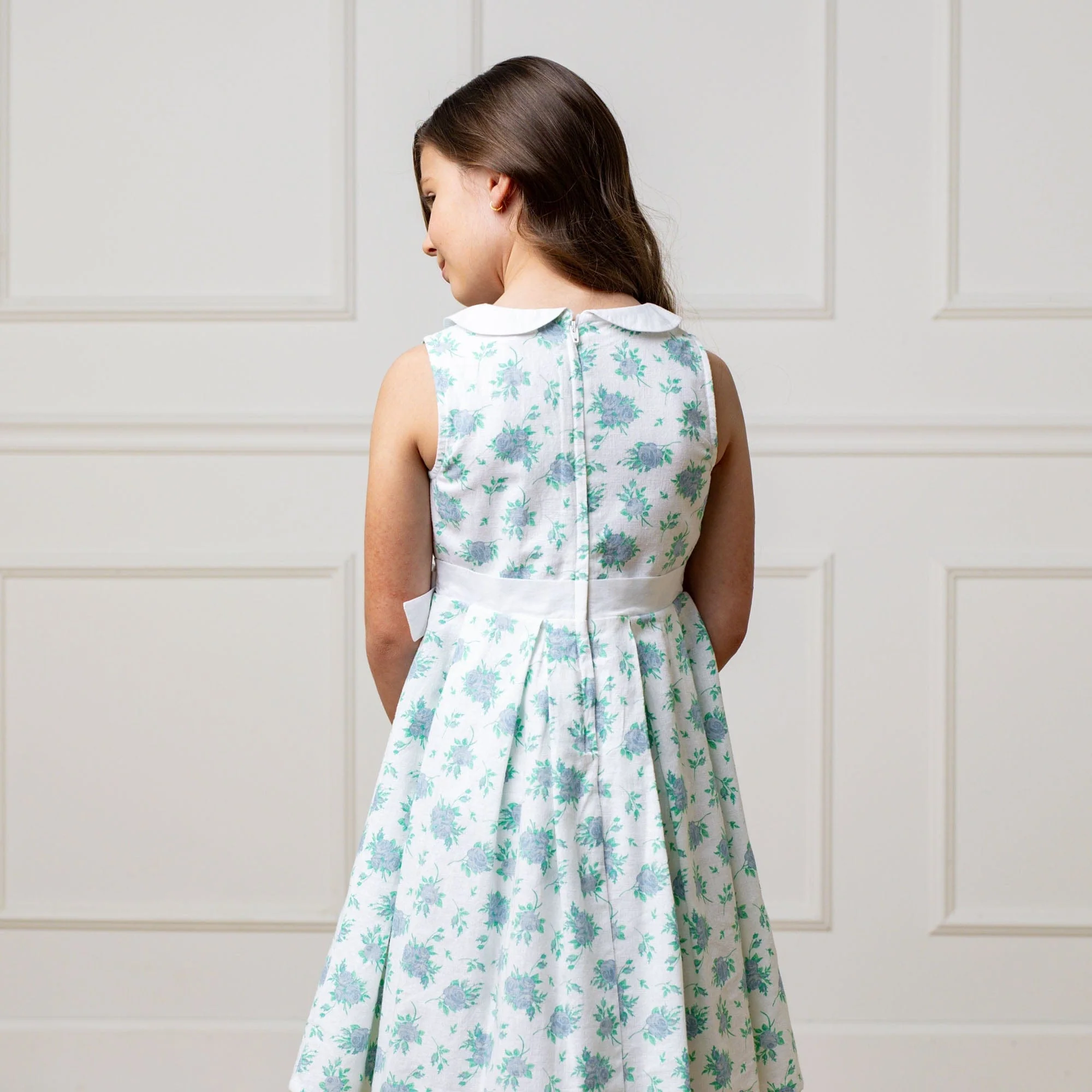 Linen Tea Dress - Coastal Cottage Floral - Image 8
