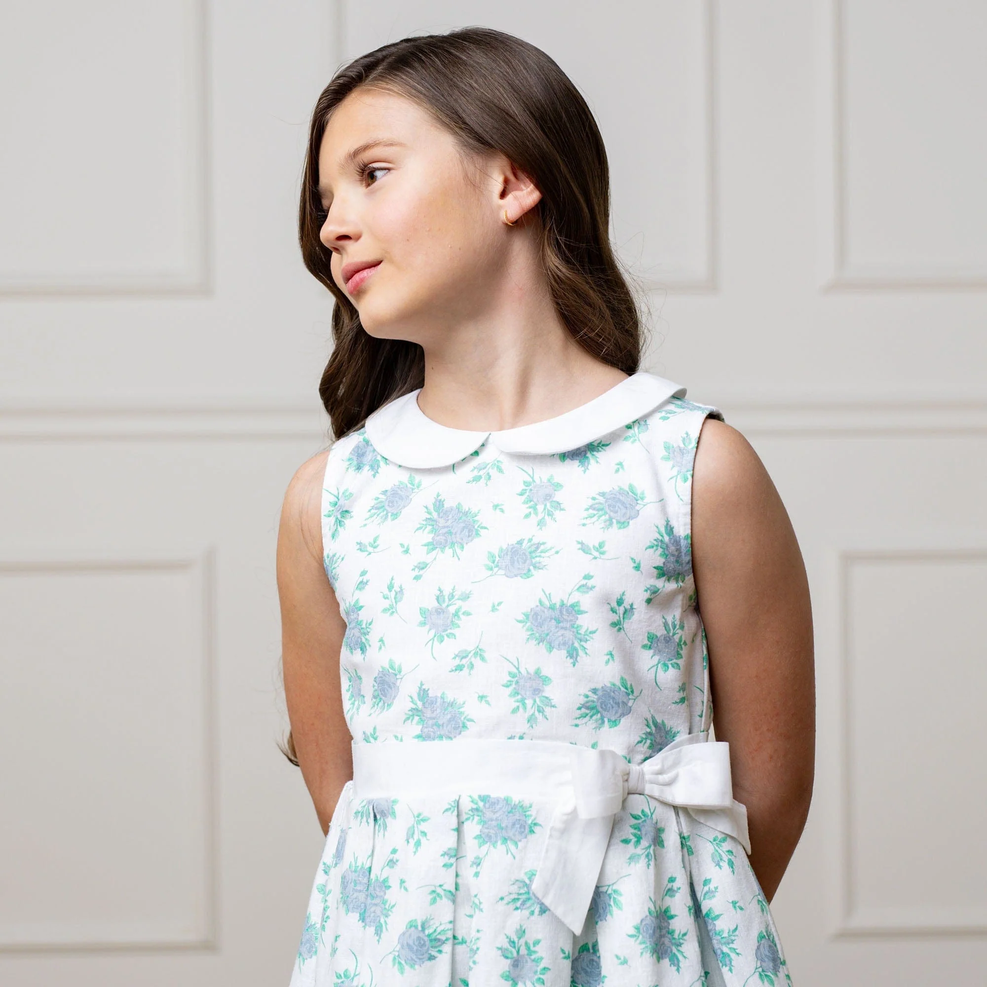Linen Tea Dress - Coastal Cottage Floral - Image 9