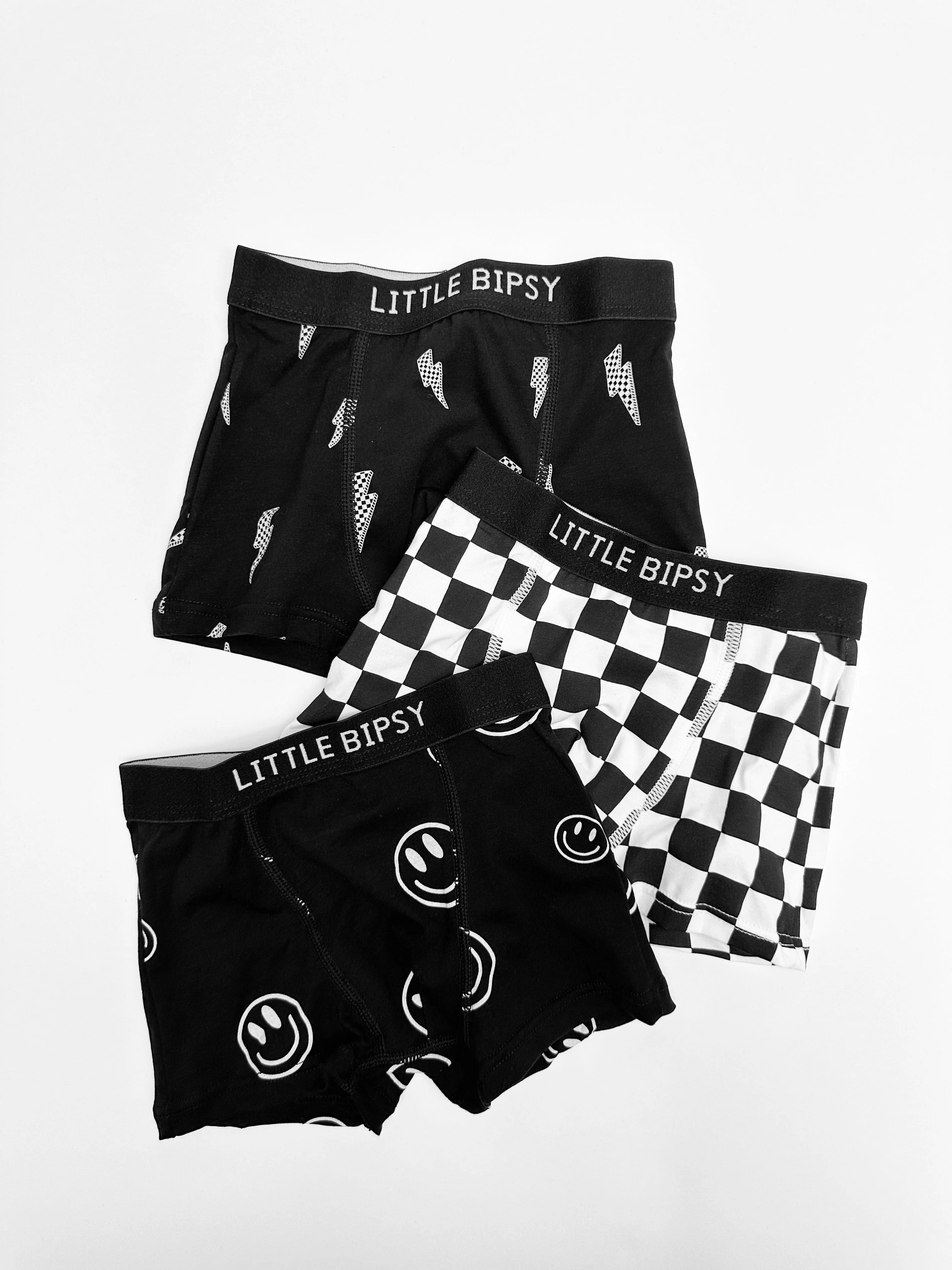 Boxer Briefs Set (3-Pack) - Smiley, Checkered, Lightening Bolt - Image 2
