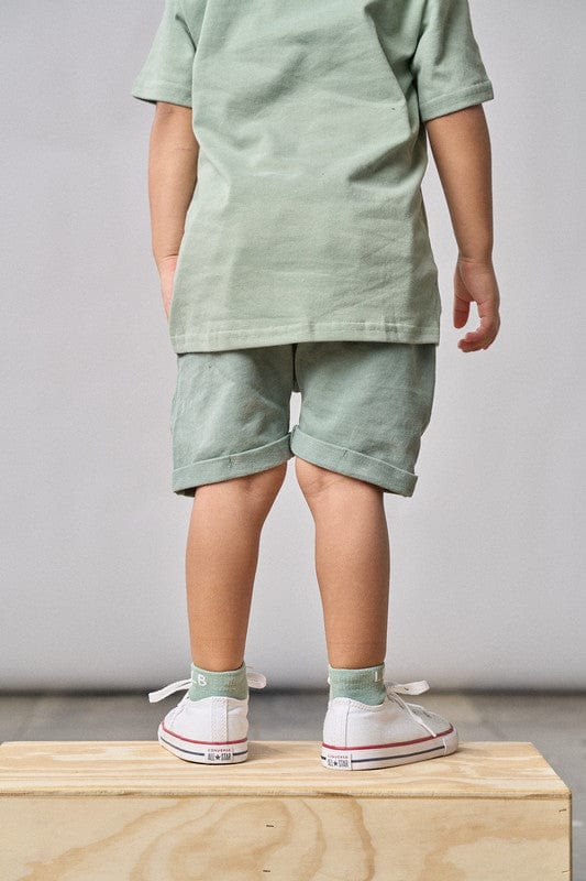 Cotton Harem Short - Basil Wash - Image 4