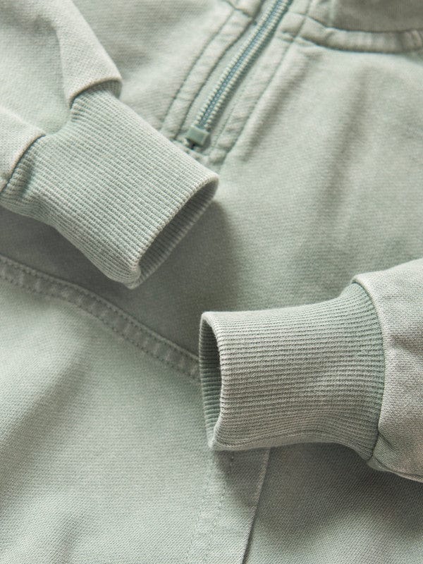Cotton Quarter Zip Pullover - Basil Wash - Image 5