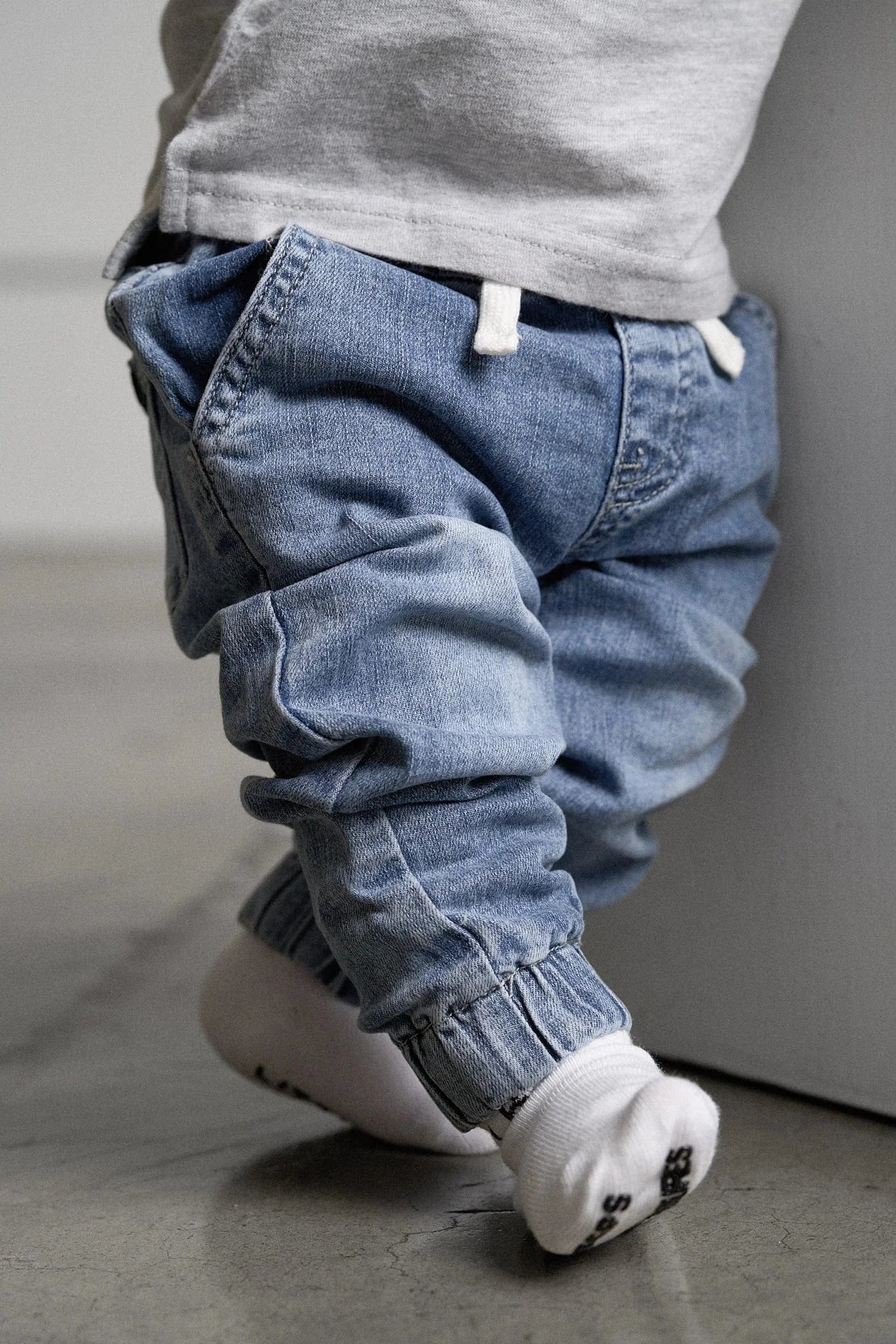Kids Cotton Denim Jogger Jeans - Image 2