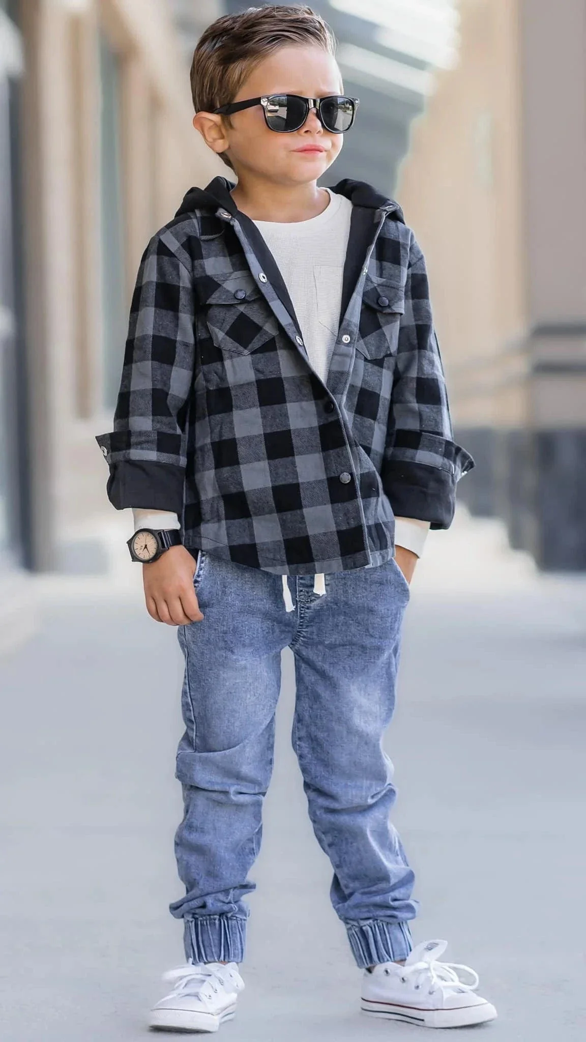 Kids Cotton Denim Jogger Jeans - Image 3