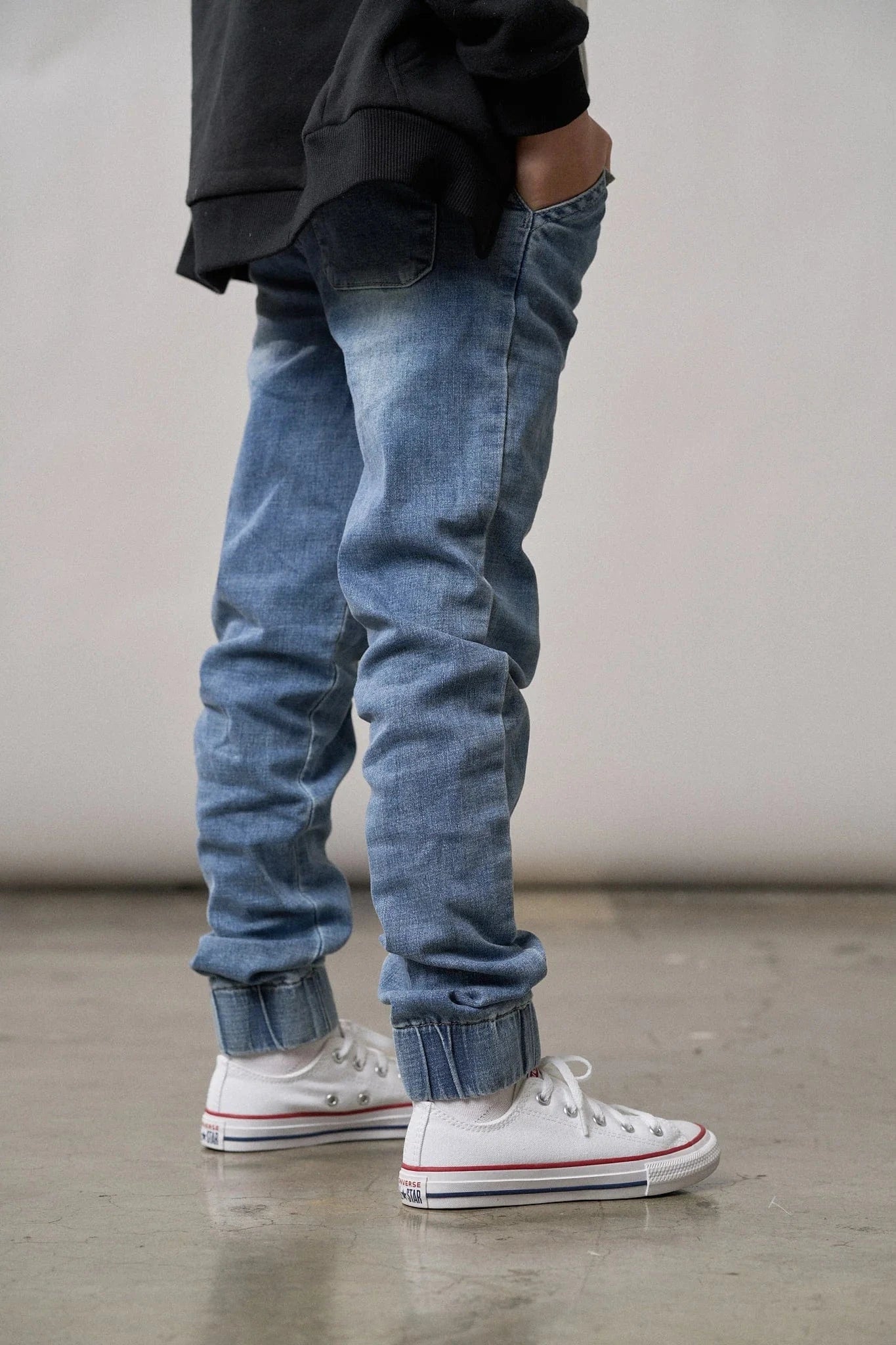 Kids Cotton Denim Jogger Jeans - Image 5