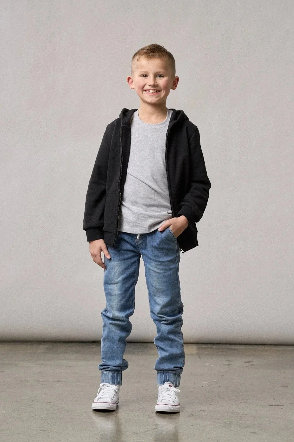 Kids Cotton Denim Jogger Jeans - Image 6