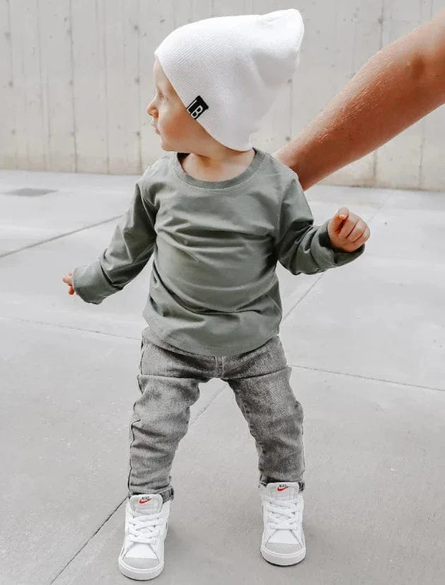 Kids Cotton Grey Wash Denim Jeans - Image 3