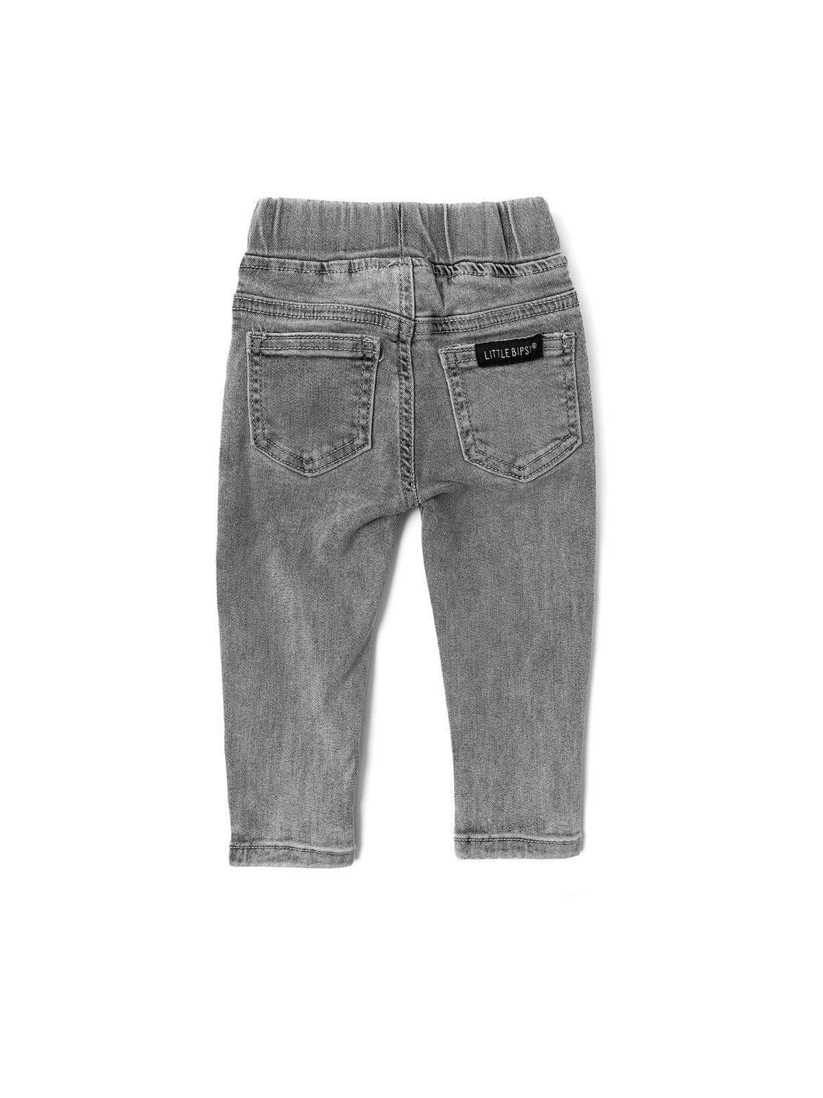 Kids Cotton Grey Wash Denim Jeans - Image 7