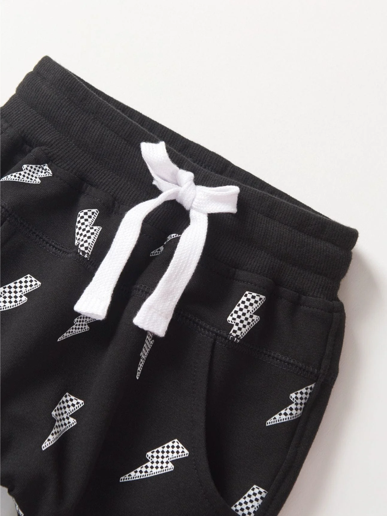Kids Lightning Bolt Jogger - Black - Image 4