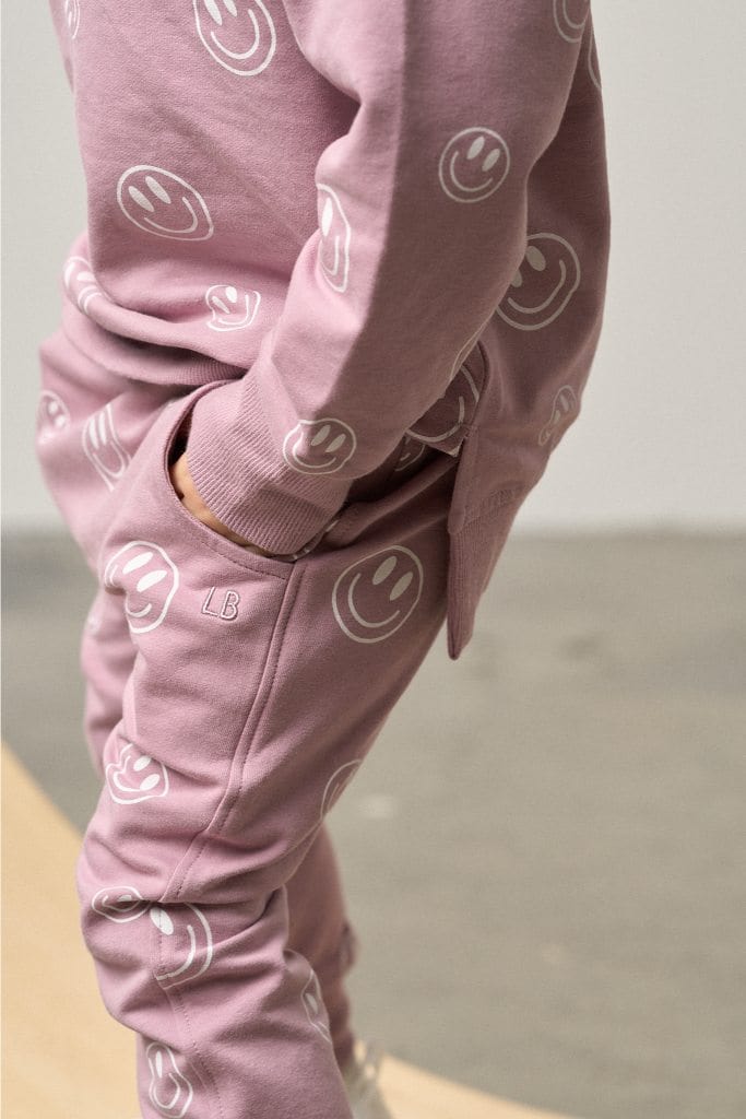 Kids Smiley Jogger - Dusty Purple - Image 2
