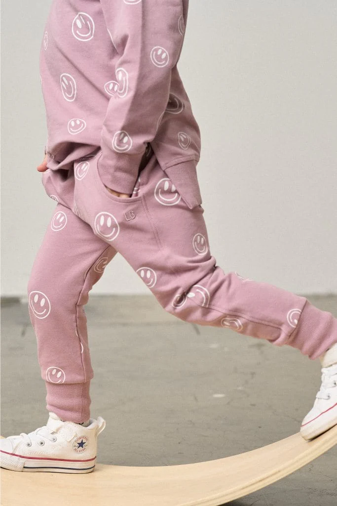 Kids Smiley Jogger - Dusty Purple - Image 3