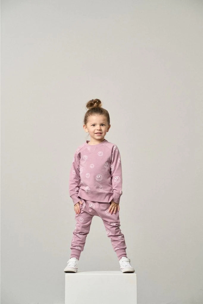 Kids Smiley Jogger - Dusty Purple - Image 4