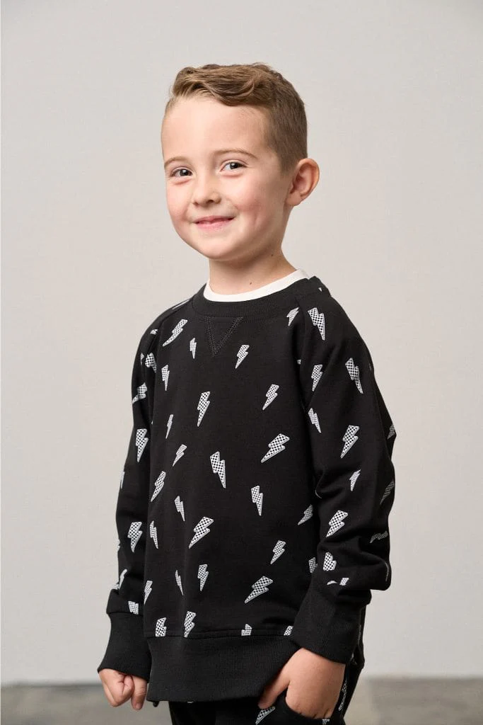Lightning Bolt Pullover - Black - Image 2