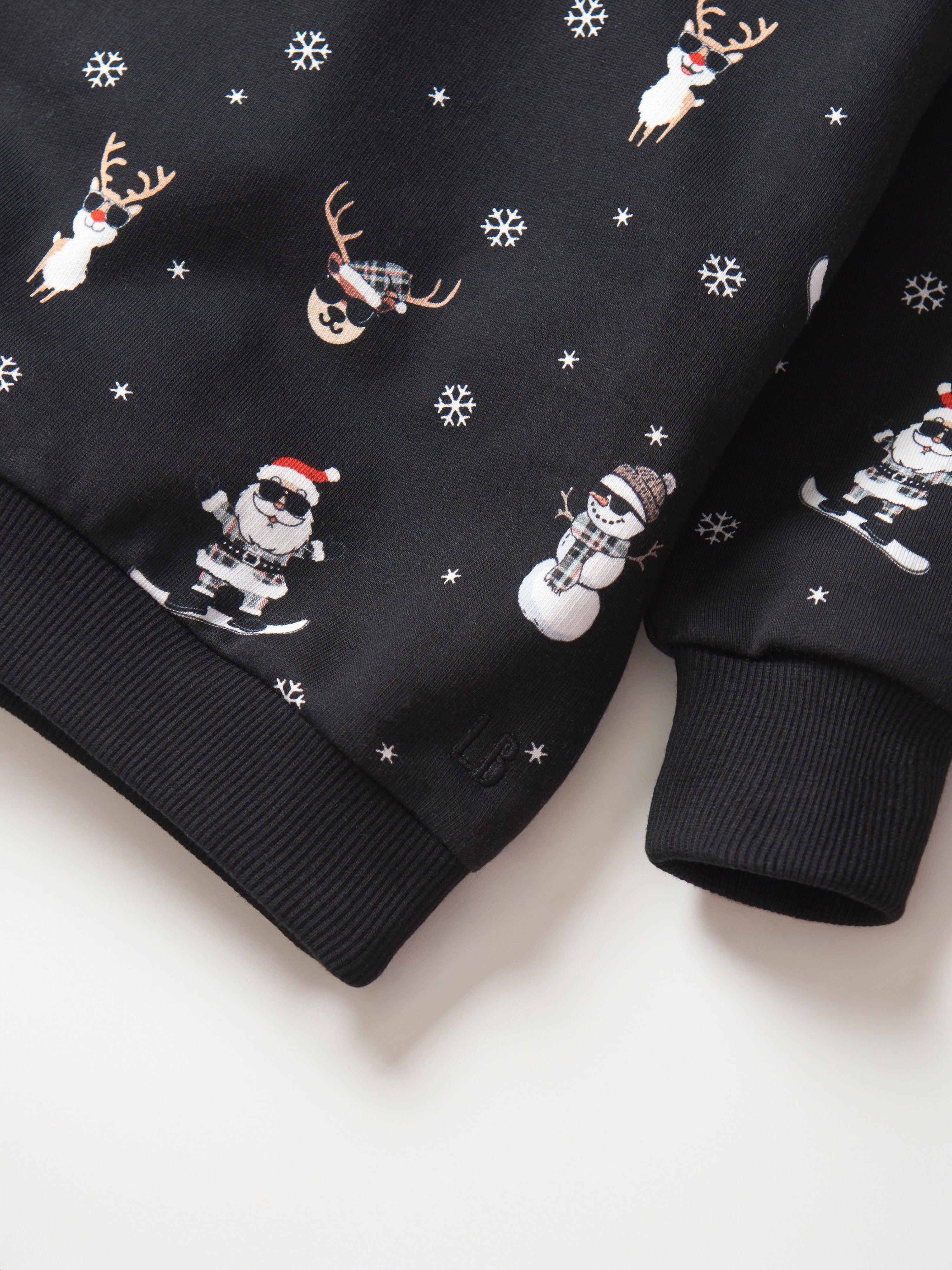 Long Sleeve Crewneck Tee Shirt - Santa & Friends - Image 7